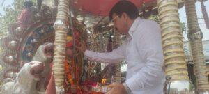 औरैया31मई*राजमाता अहिल्यादेवी होलकर जी की 297 वी जयंती पर नगर में शोभायात्रा का स्वागत