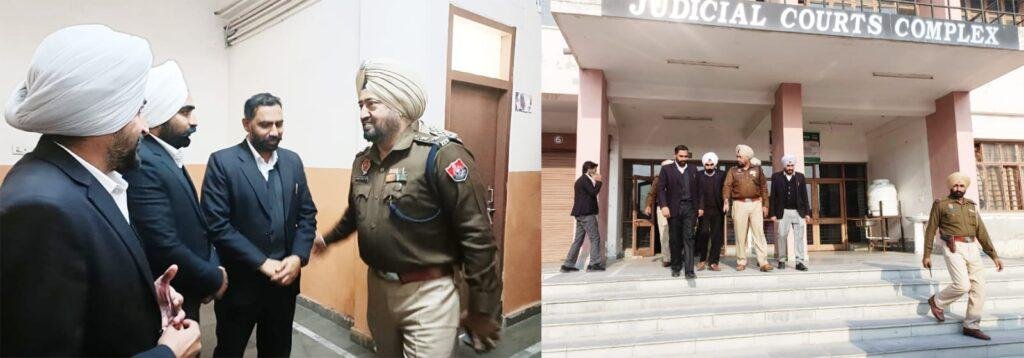 पंजाब 02 जनवरी *एसएसपी भूपिंद्र सिंह ने कोर्ट कम्पलैक्स में सुरक्षा प्रबंधों का जायजा लिया