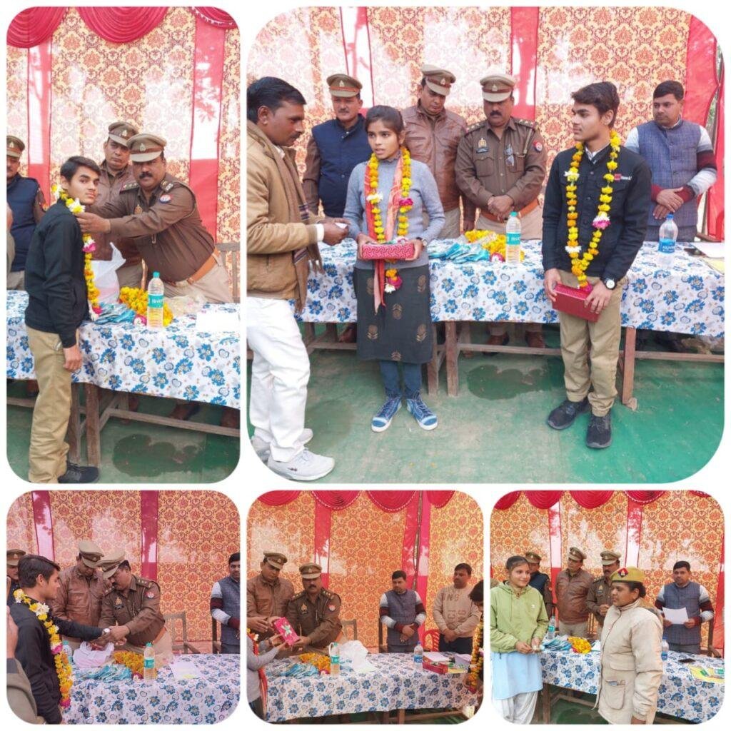 इटावा02जनवरी2023*प्रभारी निरीक्षक मोहम्मद कामिल ने श्यामसुंदर उ. मा. वि. गढाकास्दा के टोपर बच्चों को किया सम्मानित*