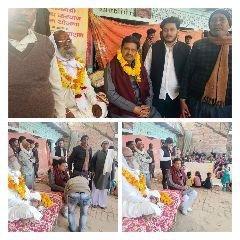 औरैया15जनवरी2023*मकर संक्रांति के अवसर पर दासपुर में किया गया भोज भण्डारे का आयोजन