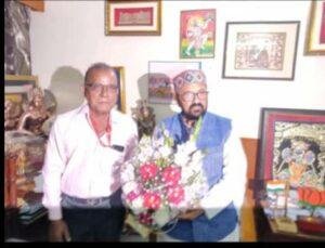 लखनऊ04मार्च*वरिष्ठ पत्रकार श्री सुनील त्रिपाठी जी ने उत्तरप्रदेश सरकार के उच्च शिक्षा और सुचना प्रसारण मंत्री से की शिष्टाचार भेंट।