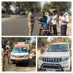चित्रकूट07मार्च*यातायात पुलिस द्वारा चलाया गया 02/04 वाहन चेकिंग अभियान*