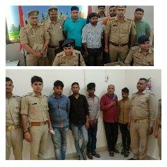 आगरा 27 मार्च* पांच अंतराज्जीय चोरी करने वाले गैंग को थाना हरी पर्वत आगरा पुलिस ने किया गिरफ्तार ।
