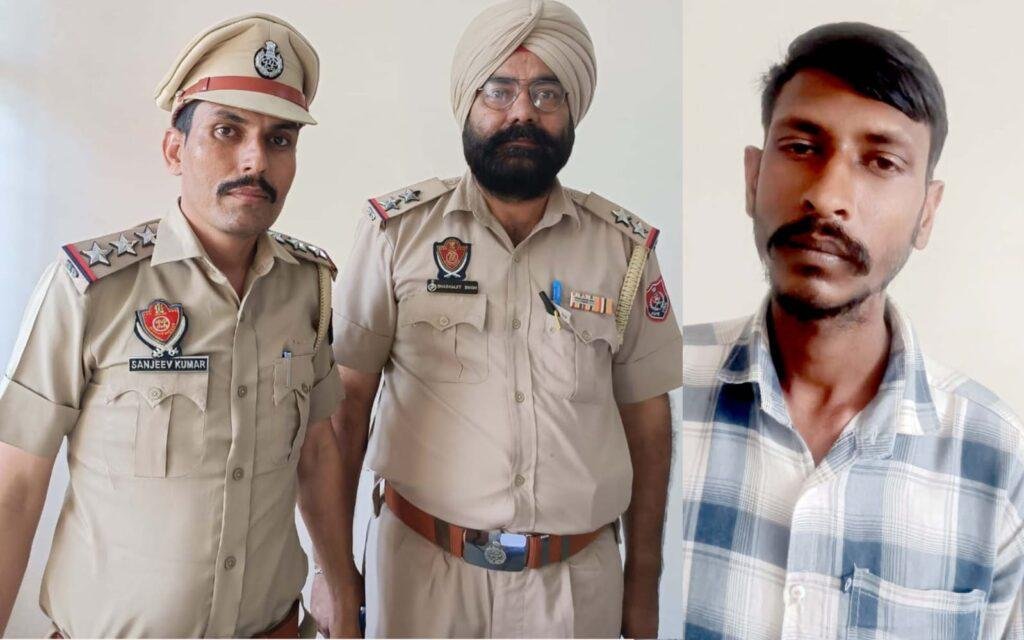 पंजाब11अप्रैल*थाना खुईयांसरवर पुलिस ने चोरी के मामले में भगौड़ा आरोपी को काबू किया