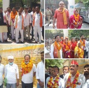 रायबरेली17अप्रैल*नामांकन के आखिरी दिन भाजपा सपा व बसपा के प्रत्याशियों ने नगर पंचायत अध्यक्ष पद के लिए किया नामांकन