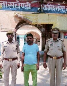 कानपुर 18 अप्रैल*सचेंडी पुलिस ने गैगस्टर का वांछित अभियुक्त को किया गिरफ्तार