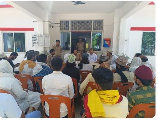 कौशाम्बी19अप्रैल*ईद उल-फितर के मद्देनजर पुलिस अधीक्षक के निर्देशन में विभिन्न थानों में शांति समिति की बैठक*