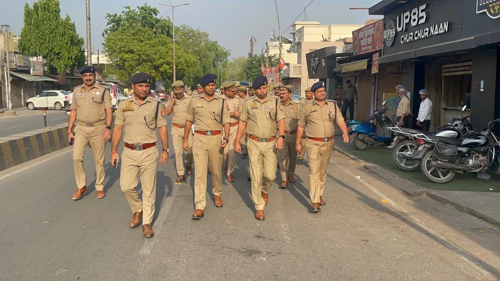 मथुरा25अप्रैल*पैदल गश्त – थाना कोतवाली क्षेत्र*