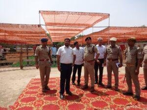 मथुरा26अप्रैल*मुख्यमंत्री कार्यक्रम दृष्टिगत डीएम ने सुरक्षा व्यवस्था का निरीक्षण कर दिये आवश्यक दिशा निर्देश।