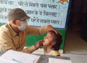 कानपुर नगर 27 अप्रैल* विद्यालय में बच्चो का मेडिकल टीम ने स्वास्थ्य परीक्षण किया।