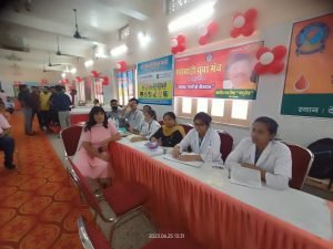 भागलपुर 25.6.2023* को मारवाड़ी युवा मंच  भागलपुर शाखा द्वारा स्थानीय  देवीबाबू धर्मशाला में रक्त दान उत्सव मनाया गया।