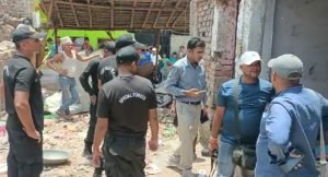 भागलपुर27जून2023*धमाके के बाद घटनास्थल पर जांच कर रही है एटीएस की टीम*