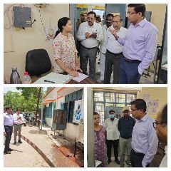 कानपुर नगर05जून2023*मण्डलायुक्त ने सामुदायिक स्वास्थ्य केन्द्र, कल्यानपुर, कानपुर नगर का औचक निरीक्षण किया।