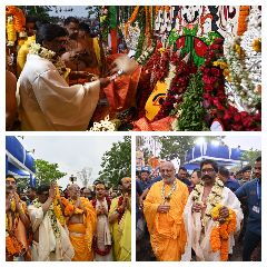 रांची झारखंड20जून2023*गवर्नर एवं सीएम ऐतिहासिक जगन्नाथपुर मंदिर रथयात्रा महोत्सव में सम्मिलित हुए।*