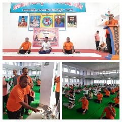 भागलपुर21जून2023*विद्यालय में अंतरराष्ट्रीय योग दिवस मनाया गया।