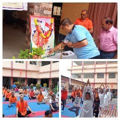 भागलपुर21जून2023*अंतरराष्ट्रीय योग दिवस को चमन साह सरस्वती विद्या मंदिर में हर्षोल्लास के साथ मनाया गया*
