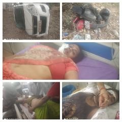 चित्रकूट25जून2023*बाइक और बैगनोर कार में भीषण टक्कर से दो की मौत तीन गम्भीर रूप से घायल*