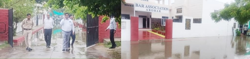 पंजाब06जुलाई23*कोर्ट कम्पलैक्स में भरा बारिश का पानी, न्यायाधीश सतीश शर्मा ने किया निरीक्षण पंजाब06जुलाई23*कोर्ट कम्पलैक्स में भरा बारिश का पानी, न्यायाधीश सतीश शर्मा ने किया निरीक्षण