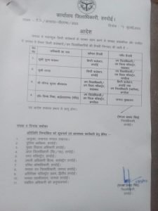 हरदोई08जुलाई23*हरदोई डीएम एमपी सिंह 4 SDM के किए तबादले!*