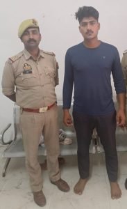 मथुरा09जुलाई23*थाना वृन्दावन पुलिस द्वारा एससी एसटी के अभियोग में वांछित अभियुक्त को किया गिरफ्तार-*
