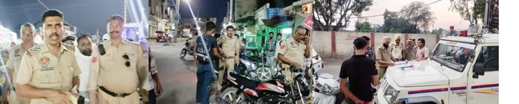 पंजाब13जुलाई23*नगर थाना के प्रभारी संजीव तरमाला व नगर थाना 2 की पुलिस ने काटे चालान
