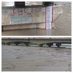 शामली10जुलाई2023*यमुना का खतरे के निशान तक पहुंचा पानी,अटकीं लोगों की सांसें*