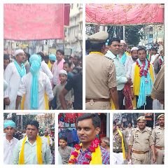कानपुर नगर27जुलाई2023*थाना प्रभारी मूलगंज श्री सुखबीर सिंह की कड़ी मशक्कत के फलस्वरूप शांतिपूर्ण ढंग से सम्पन्न हुआ मोहर्रम का जुलूस।