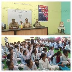 चित्रकूट27जुलाई23*यातायात पुलिस द्वारा जागरूकता संगोष्ठी के माध्यम से छात्र/छात्राओं को किया गया जागरूक।