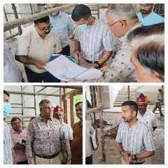 कानपुर03अगस्त2023*जिलाधिकारी श्री विशाख जी द्वारा आज सर्किट हाउस परिसर में निर्माणाधीन नवीन भवन का निरीक्षण किया गया।