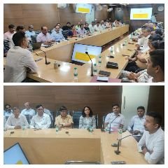 कानपुर नगर08अगस्त23*टेनरीज़, औद्योगिक क्षेत्र एवं अन्य क्षेत्रों/प्रतिष्ठानों के प्रतिनिधियों एवं स्टेक होल्डर्स के साथ प्राधिकरण सभागार में बैठक की गयी।