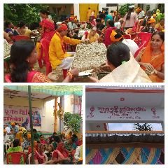 औरैया21अगस्त2023*पार्थिव शिवलिंग निर्माण के लिए लग रहा श्रद्धालुओं का तांता*