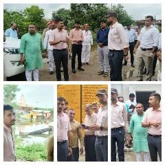 कानपुर23अगस्त23*डीएम ने बाढ़ राहत शिविर तथा भोपाल का पुरवा गांव का निरीक्षण किया