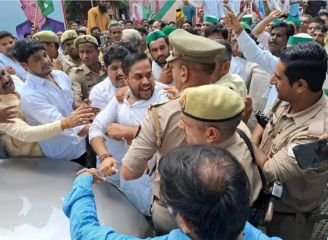 शामली25अगस्त23*विधायी समाधिकार समिति के सभापति का घेराव, हंगामा*