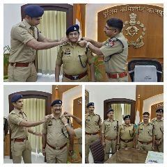 कानपुर नगर30अगस्त23*पाइपिंग सेरेमनी करते हुए पुलिस आयुक्त ने सभी के कंधों पर आई नई जिम्मेदारी के लिए शुभकामनाएं दीं