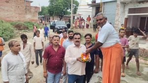 कानपुर नगर13सितम्बर23*मेरी माटी मेरा देश कार्यक्रम के तहत निकाली गई कलस यात्रा।