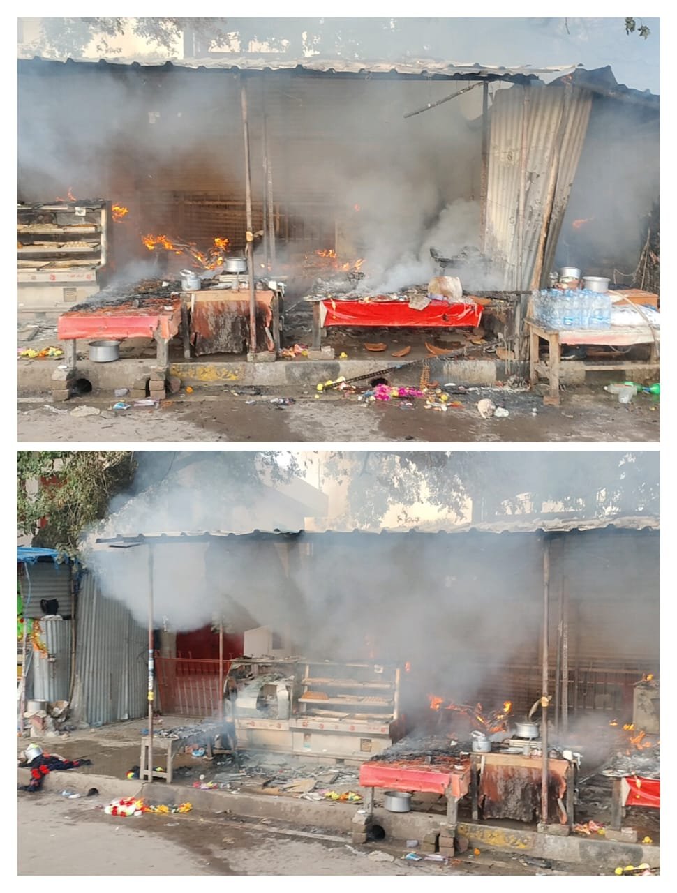 कानपुर नगर21सितम्बर23*ब्रह्मदेव मंदिर में कई दुकानों में लगी आग कानपुर नगर21सितम्बर23*ब्रह्मदेव मंदिर में कई दुकानों में लगी आग