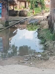 कौशाम्बी26सितम्बर23*कीचड़ और गंदगी से जूझ रहा है कैनी गांव की सड़क*
