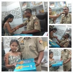 कानपुर नगर01सितम्बर23*प्रभारी निरीक्षक पनकी को नन्ही परी ने बांधी राखी,सुरक्षा का लिया संकल्प*