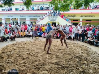 हमीरपुर07सितम्बर23जन्माष्टमी के पर्व पर किया गया दंगल का आयोजन।