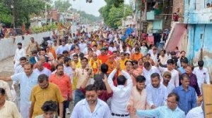 कानपुर नगर10सितम्बर23*डबल पुलिया से लोहारन भट्टा वाली सड़क को*पंडित श्याम बिहारी मिश्र मार्ग*के रूप में लोकार्पण किया गया।