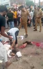 लखनऊ14सितम्बर2023*ऑक्सीडेशन सिलेंडर फटने से कई लोग हुए, गंभीर रूप से घायल*