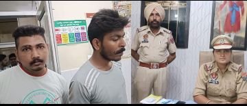 पंजाब 15 सितम्बर 2023* शराब ठेका जलाने के आरोप में दो आरोपी काबू
