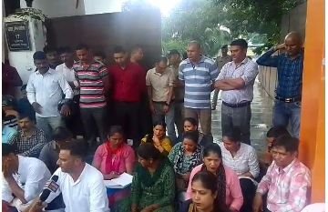 देहरादून22सितम्बर23*उपनल कर्मचारियों ने मंत्री आवास का किया घेराव