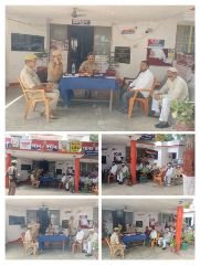 फतेहपुर23सितम्बर23*थाना औंग में आई हुई समस्या को सुनते क्षेत्राधिकार बिंदकी सुशील कुमार दुबे