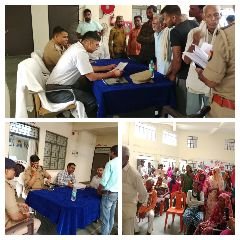 कौशाम्बी23सितम्बर23*डीएम एसपी ने कोखराज थाने में सुनी जन समस्याएं*