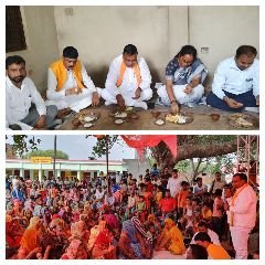 कौशाम्बी29सितम्बर23*अनुसूचित समाज के सुनील हेला के आवास पर भाजपा नेताओं ने किया भोजन*