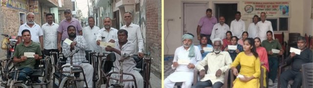 पंजाब 30 अक्टूबर 2023* सबरत का भला संस्था द्वारा जरूरतमंद लोगों को चैक बांटे