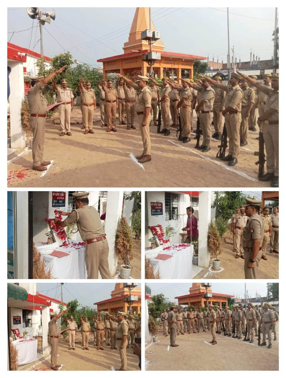 कानपुर नगर2अक्टूबर23*महात्मा गांधी व लाल बहादुर शास्त्री की जयंती पर साढ़ थानाध्यक्ष ने माल्यर्पण किया।