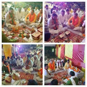 कौशाम्बी26अक्टूबर23*मुकुट शस्त्र और गणेश पूजन से रामलीला महोत्सव का शुभारंभ*_