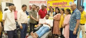 कानपुर नगर01सितम्बर23*रेडक्रॉस सोसायटी द्वारा रक्तदान शिविर का आयोजन किया गया।